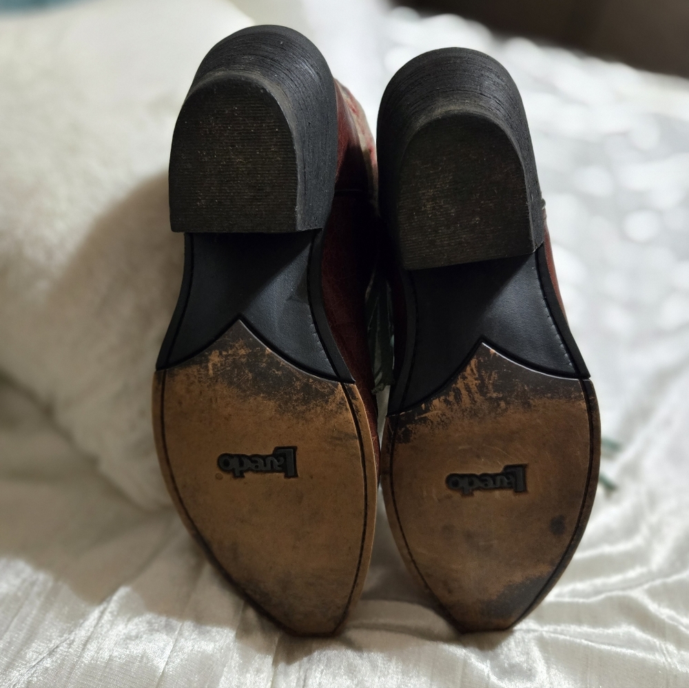 Western Fringe Leather Boots By Laredo Size 8 EUC - Picture 6 of 11